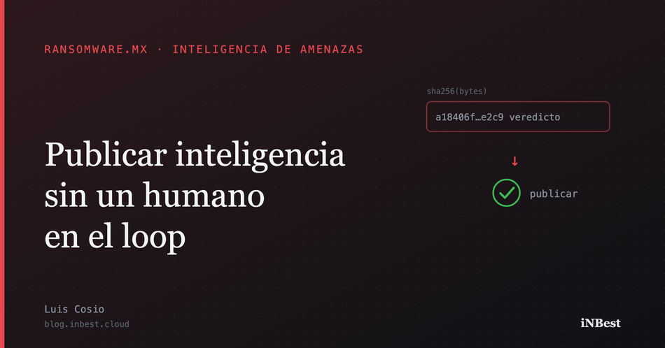 Publicar inteligencia de amenazas sin un humano revisando cada l&iacute;nea