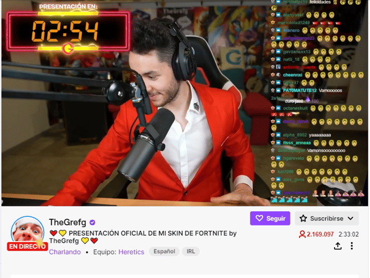 TheGrefg y 2.4 millones rompen récord en un live de Twitch. 